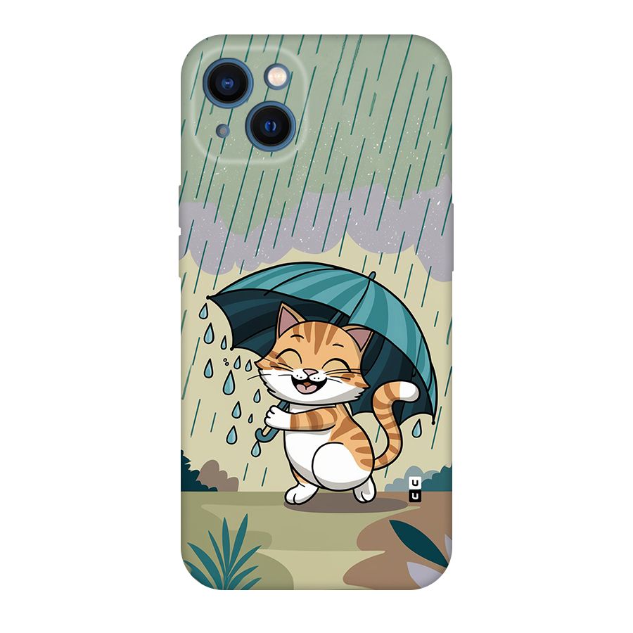 Cat In Rain Back Case for iPhone 13