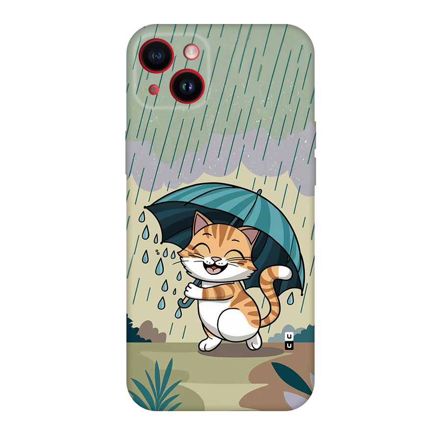 Cat In Rain Back Case for iPhone 14 Plus