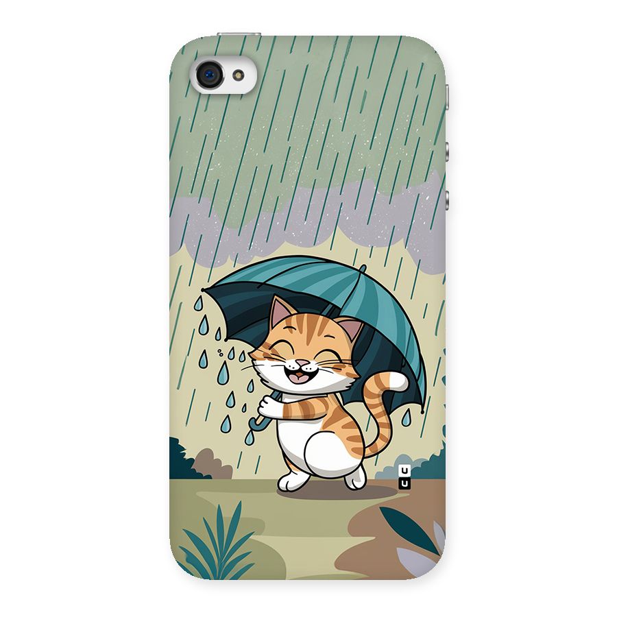 Cat In Rain Back Case for iPhone 4 4s