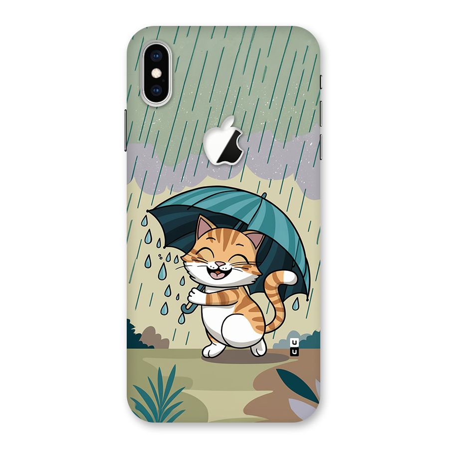 Cat In Rain Back Case for iPhone XS Max Apple Cut