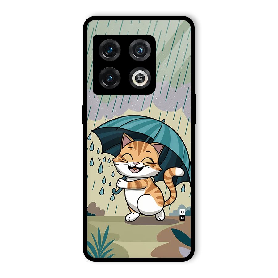 Cat In Rain Glass Back Case for OnePlus 10 Pro 5G