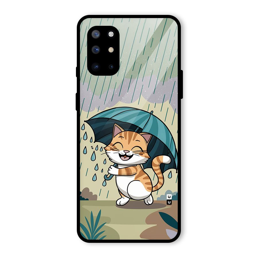 Cat In Rain Glass Back Case for OnePlus 8T