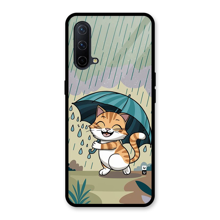 Cat In Rain Glass Back Case for OnePlus Nord CE 5G