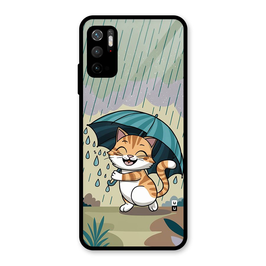 Cat In Rain Glass Back Case for Poco M3 Pro 5G