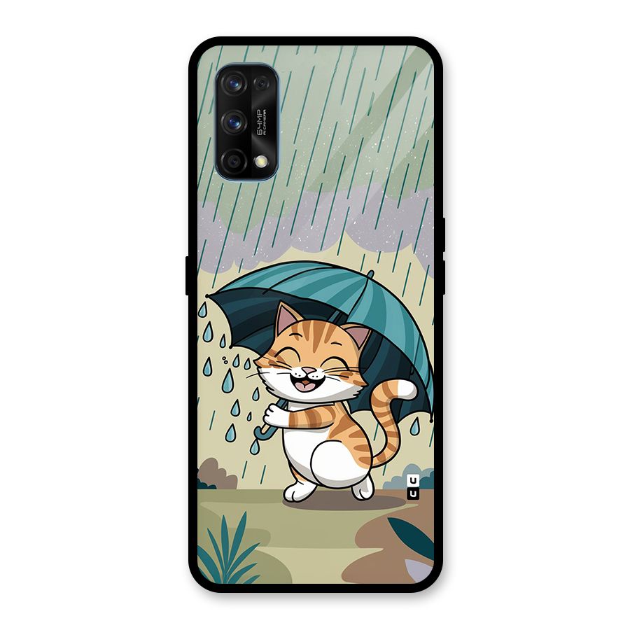 Cat In Rain Glass Back Case for Realme 7 Pro