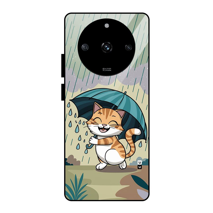 Cat In Rain Glass Back Case for Realme Narzo 60 5G