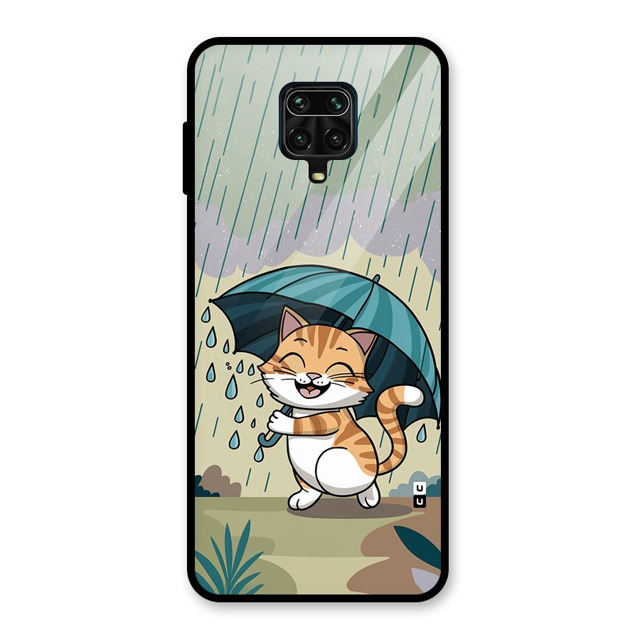 Cat In Rain Glass Back Case for Redmi Note 10 Lite