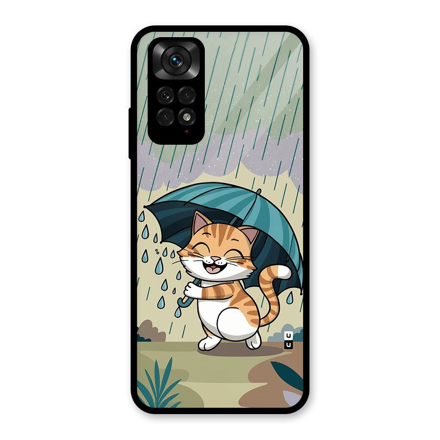 Cat In Rain Glass Back Case for Redmi Note 11S