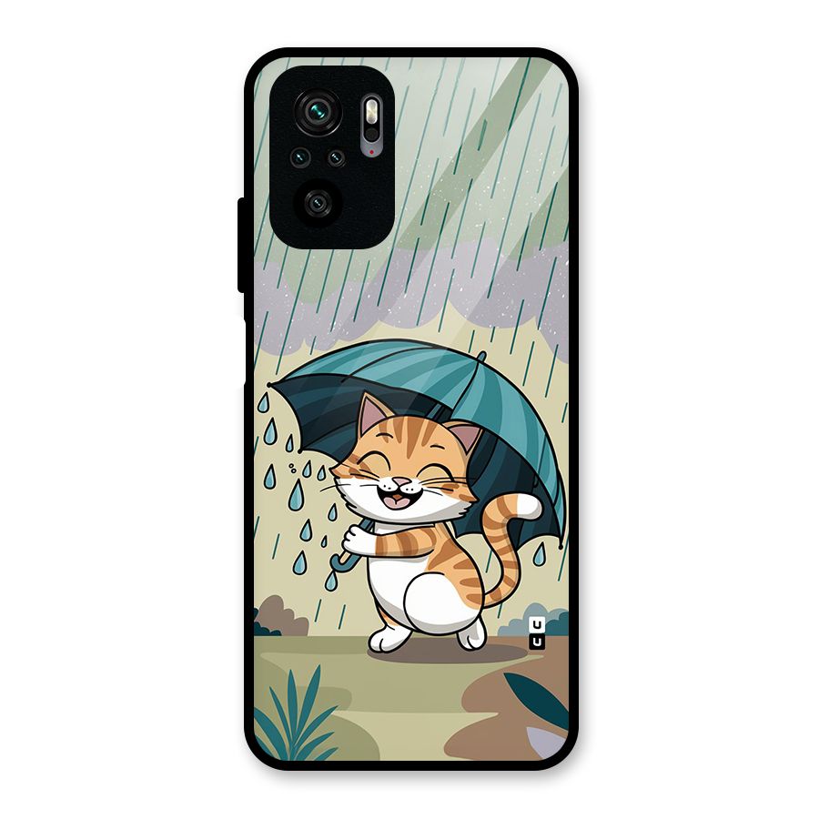 Cat In Rain Glass Back Case for Redmi Note 11 SE
