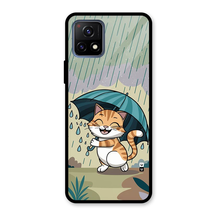 Cat In Rain Glass Back Case for Vivo Y72 5G