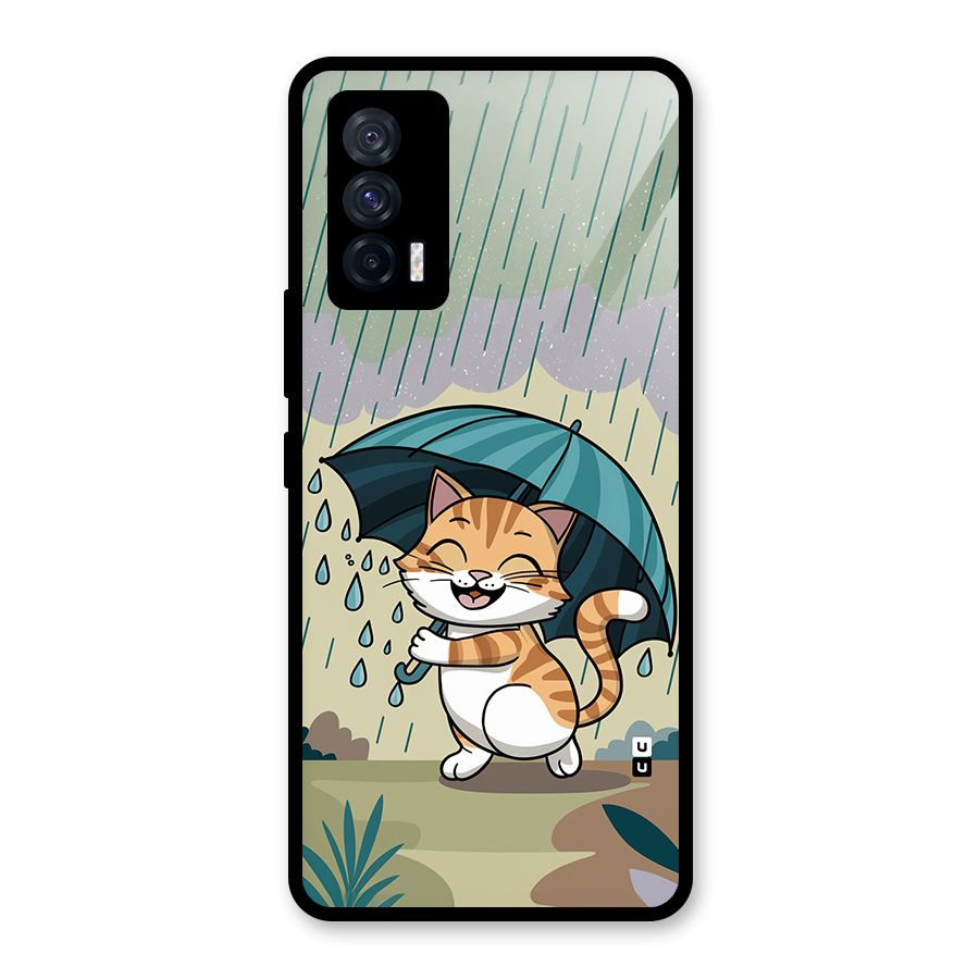 Cat In Rain Glass Back Case for Vivo iQOO 7 5G