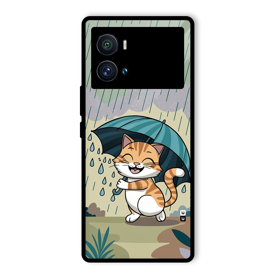 Cat In Rain Glass Back Case for Vivo iQOO 9 Pro
