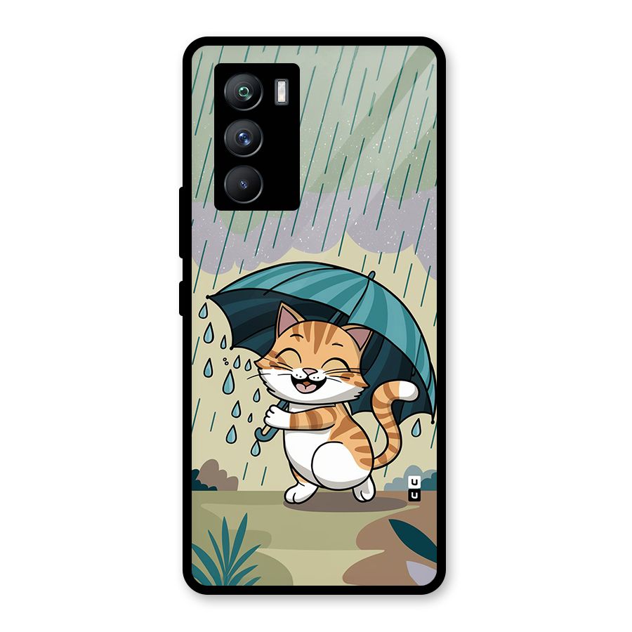 Cat In Rain Glass Back Case for Vivo iQOO 9 SE