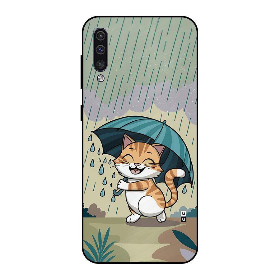 Cat In Rain Metal Back Case for Galaxy A50s