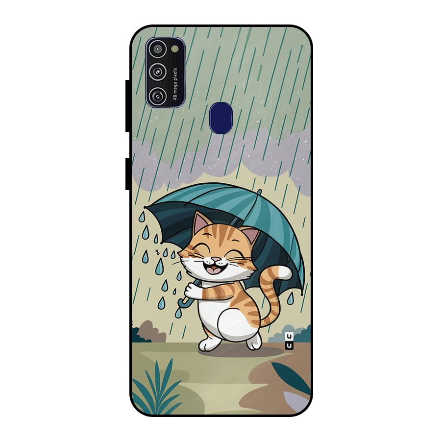 Cat In Rain Metal Back Case for Galaxy M30s