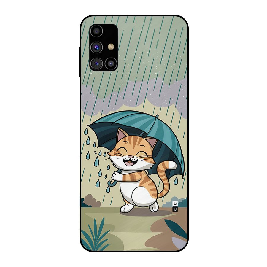 Cat In Rain Metal Back Case for Galaxy M31s