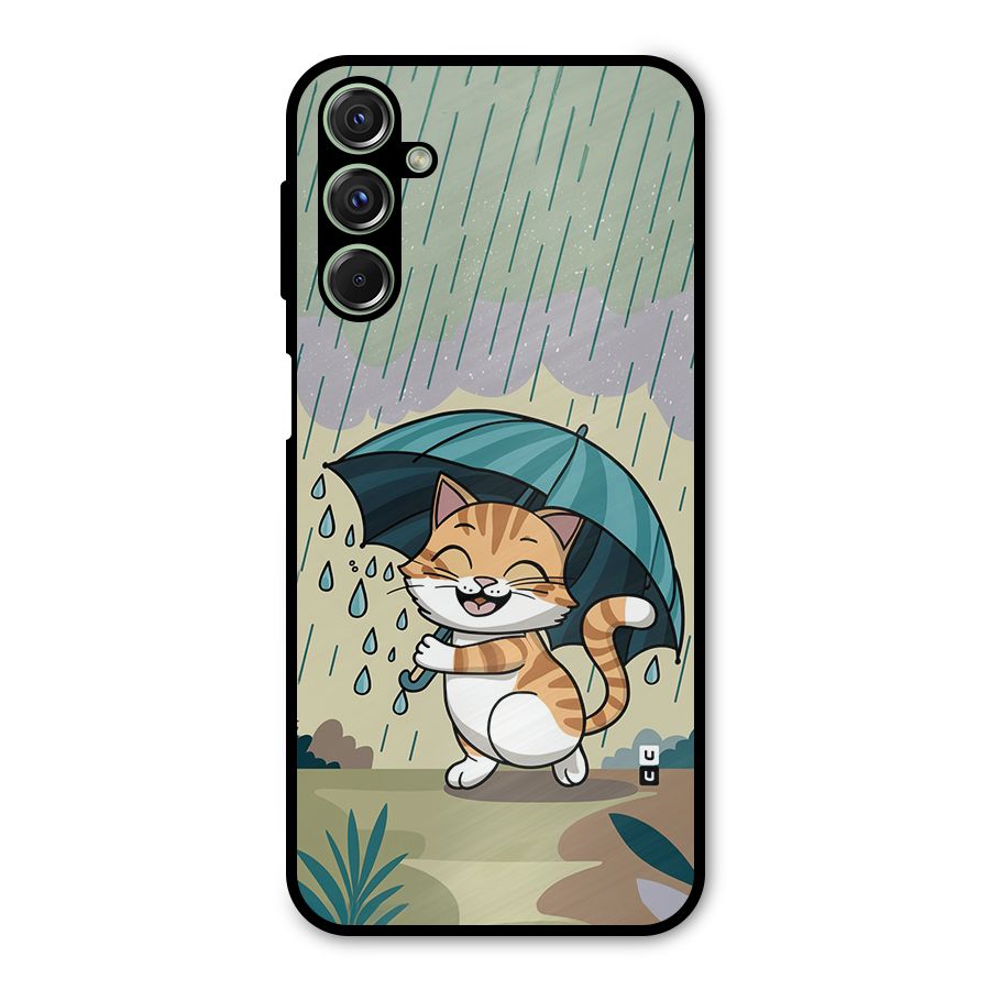 Cat In Rain Metal Back Case for Galaxy M34