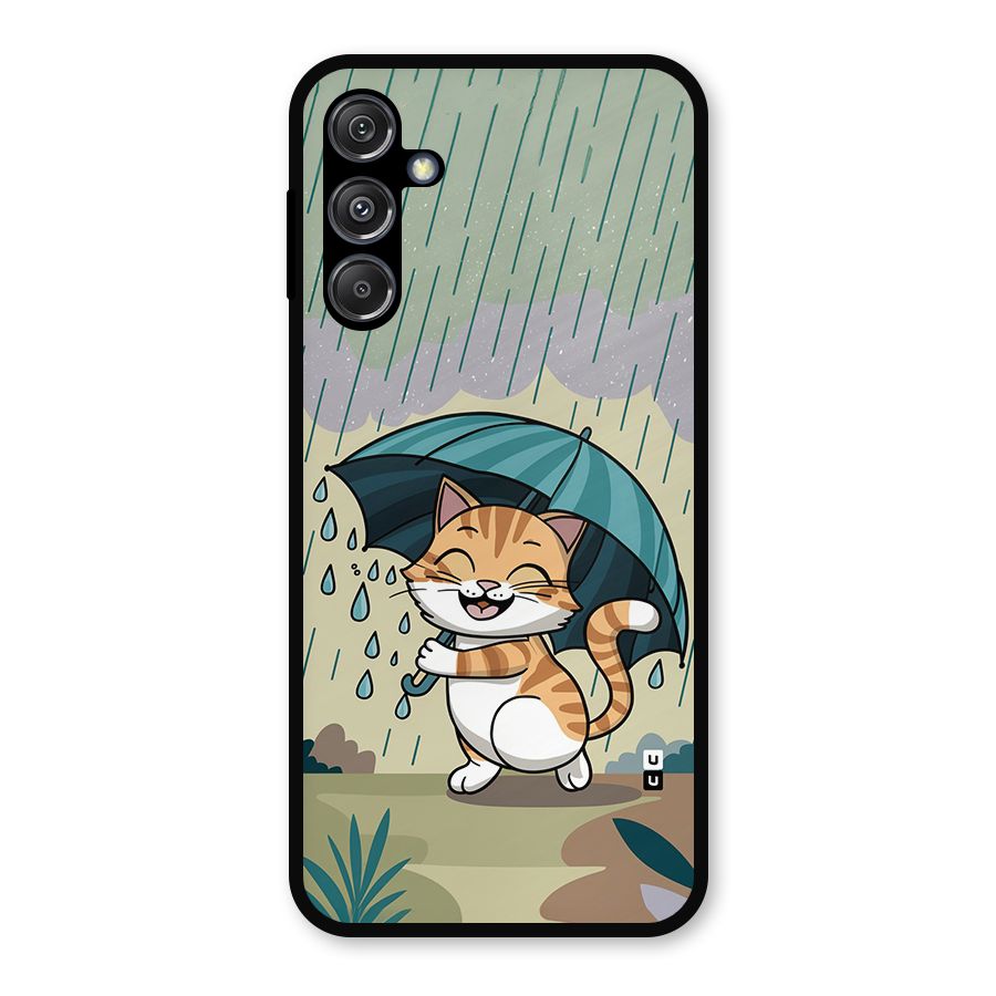Cat In Rain Metal Back Case for Galaxy M34 5G