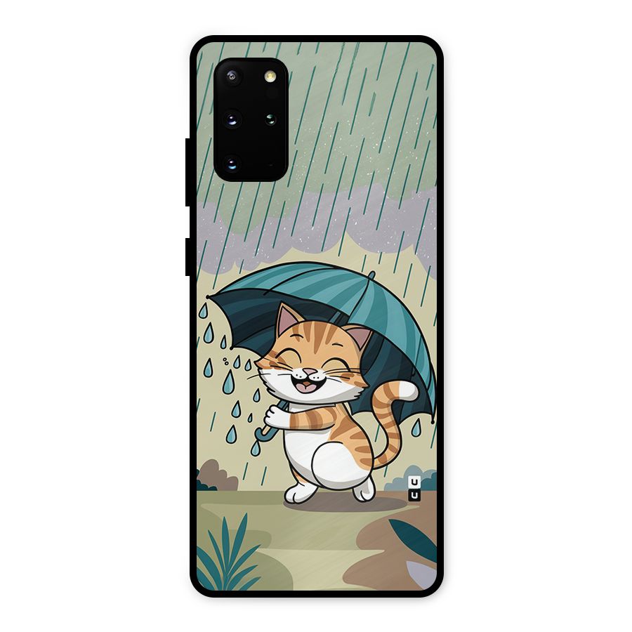 Cat In Rain Metal Back Case for Galaxy S20 Plus