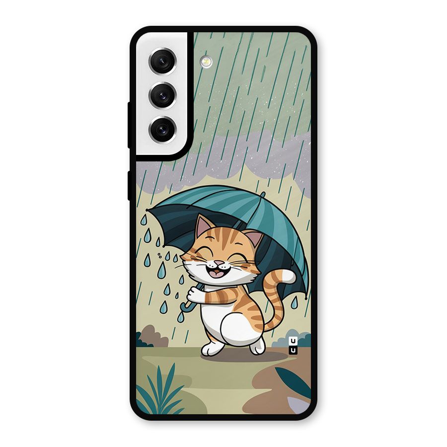 Cat In Rain Metal Back Case for Galaxy S21 FE 5G