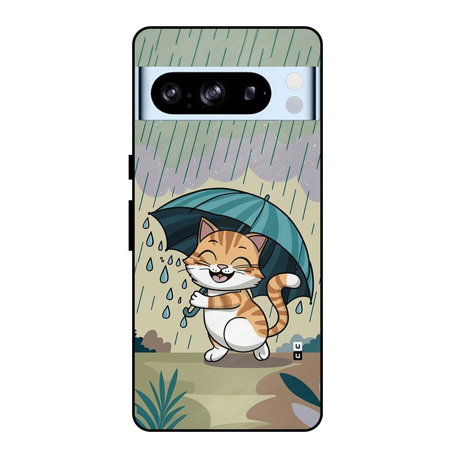 Cat In Rain Metal Back Case for Google Pixel 8 Pro