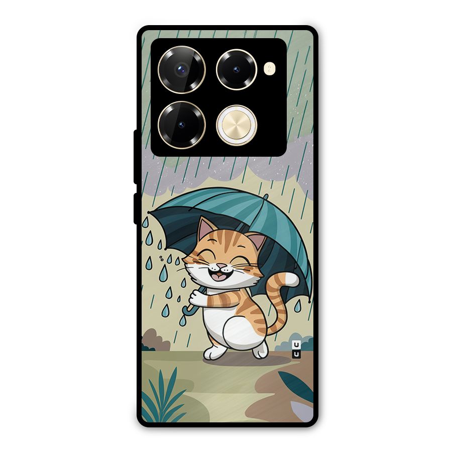 Cat In Rain Metal Back Case for Infinix Note 40 Pro