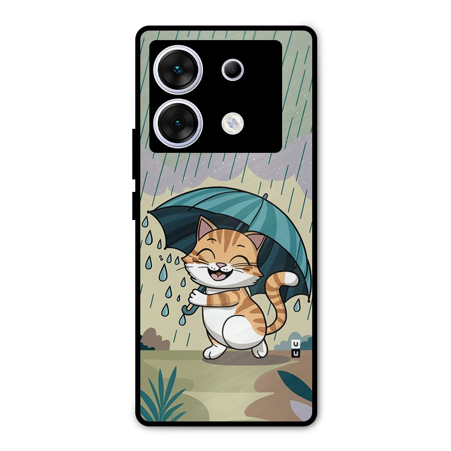 Cat In Rain Metal Back Case for Infinix Zero 30 5G
