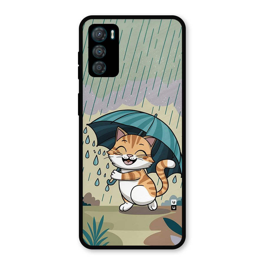 Cat In Rain Metal Back Case for Moto G42