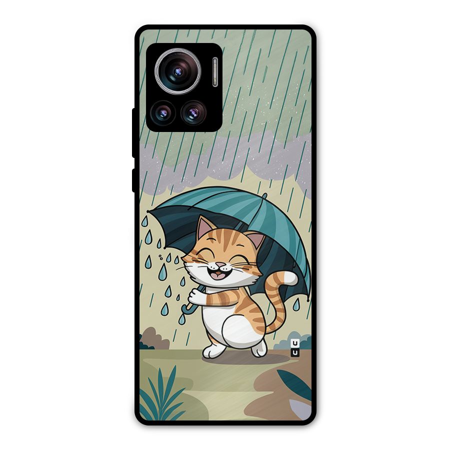 Cat In Rain Metal Back Case for Motorola Edge 30 Ultra
