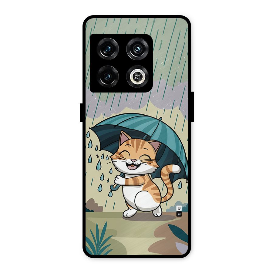 Cat In Rain Metal Back Case for OnePlus 10 Pro 5G