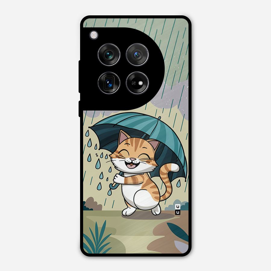 Cat In Rain Metal Back Case for OnePlus 12
