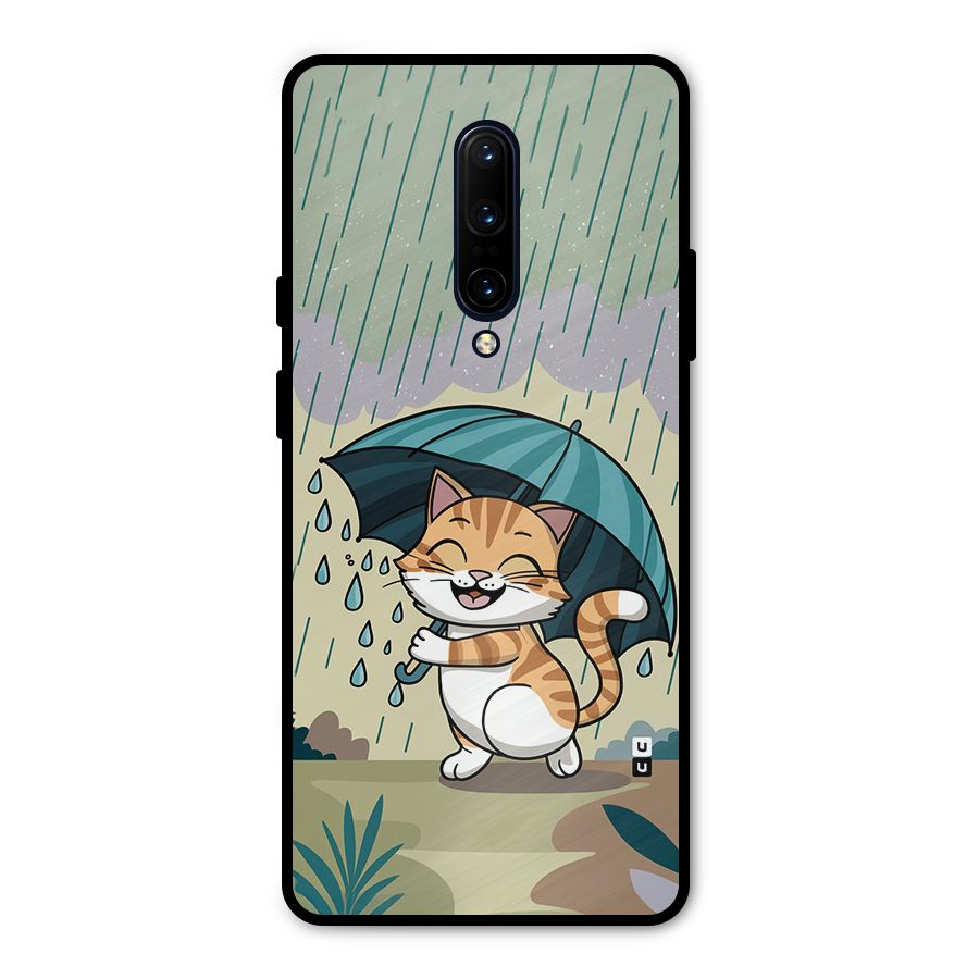 Cat In Rain Metal Back Case for OnePlus 7 Pro