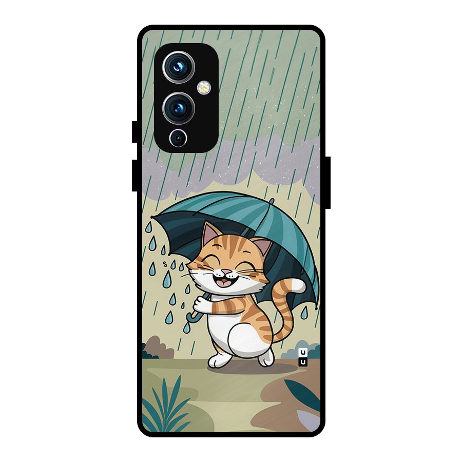 Cat In Rain Metal Back Case for OnePlus 9