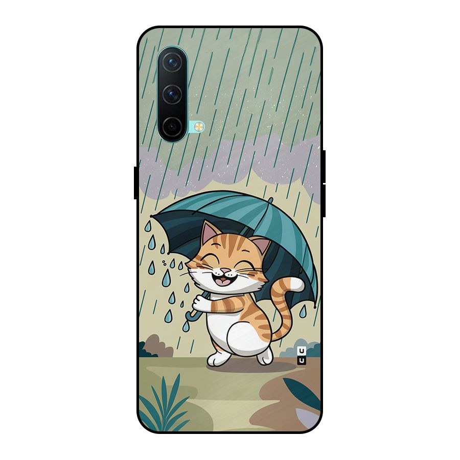 Cat In Rain Metal Back Case for OnePlus Nord CE 5G