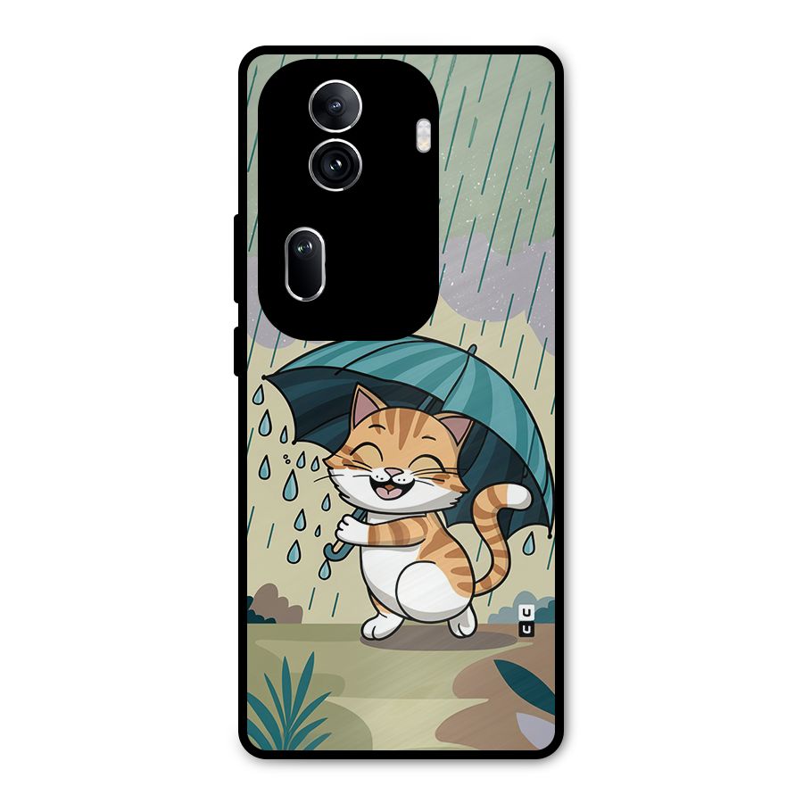 Cat In Rain Metal Back Case for Oppo Reno11 Pro 5G