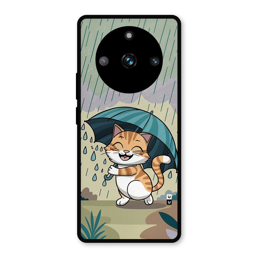 Cat In Rain Metal Back Case for Realme 11 Pro Plus