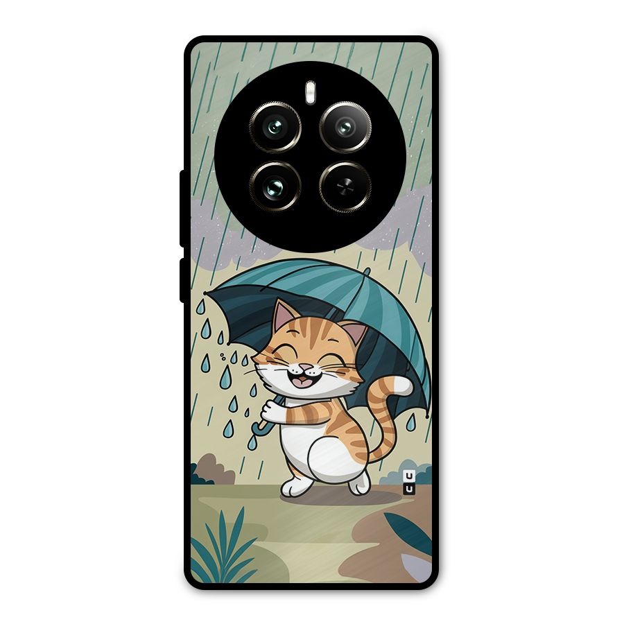 Cat In Rain Metal Back Case for Realme 12 Pro