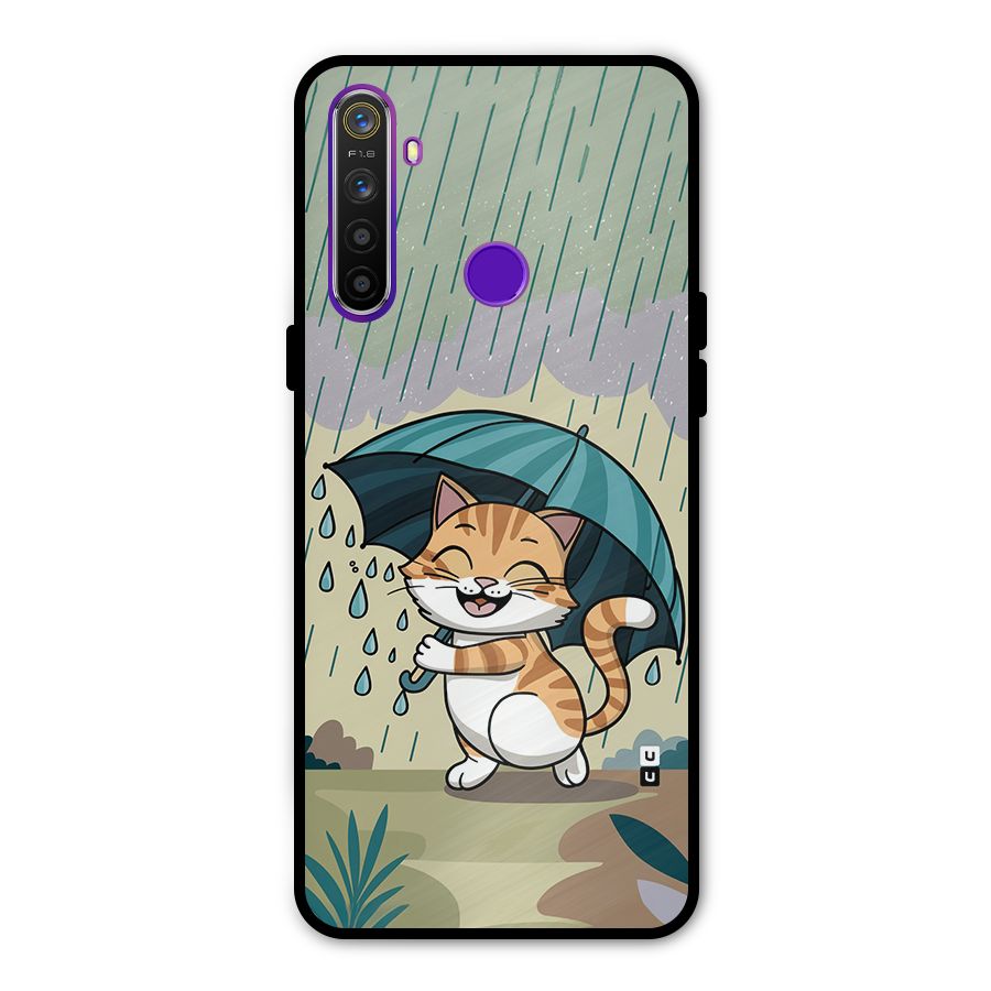 Cat In Rain Metal Back Case for Realme 5