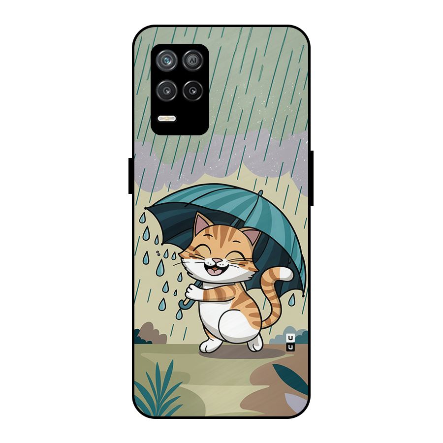 Cat In Rain Metal Back Case for Realme 8 5G