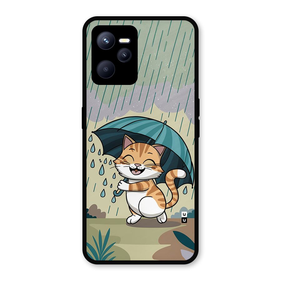 Cat In Rain Metal Back Case for Realme C35