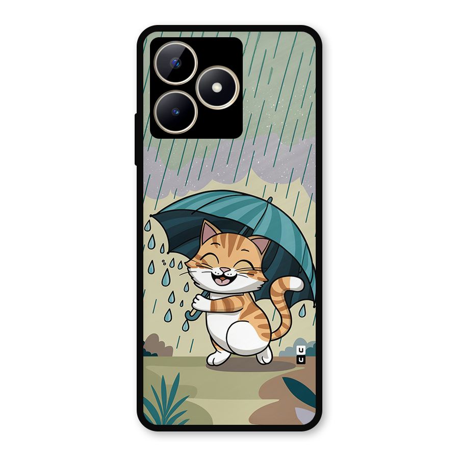 Cat In Rain Metal Back Case for Realme C53