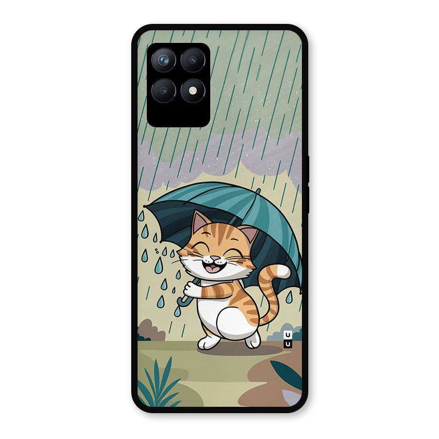 Cat In Rain Metal Back Case for Realme Narzo 50