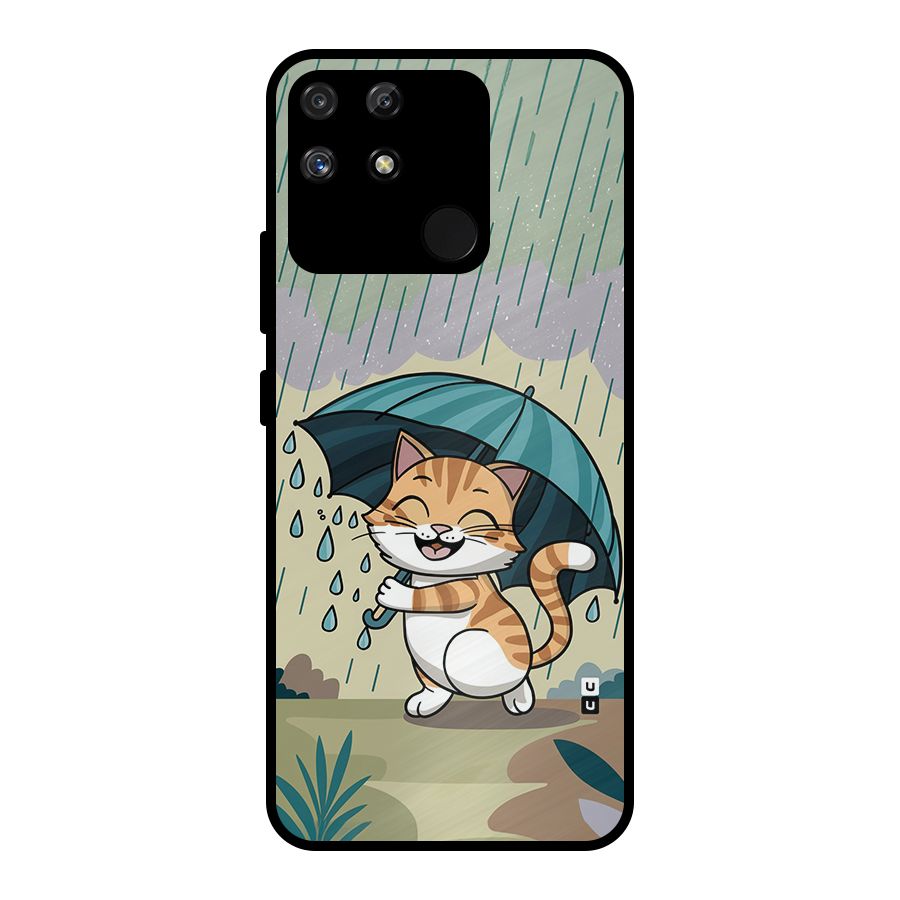 Cat In Rain Metal Back Case for Realme Narzo 50A