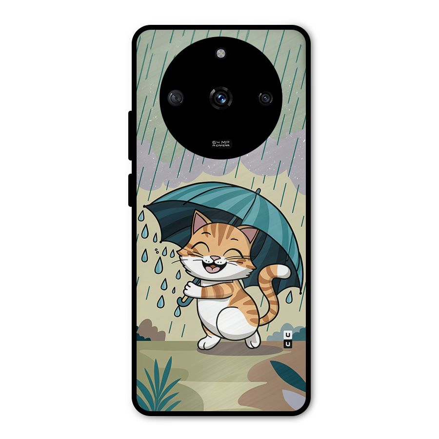 Cat In Rain Metal Back Case for Realme Narzo 60 5G