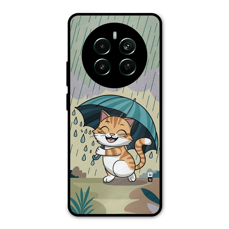Cat In Rain Metal Back Case for Realme Narzo 70 Pro