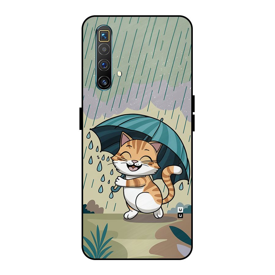 Cat In Rain Metal Back Case for Realme X3