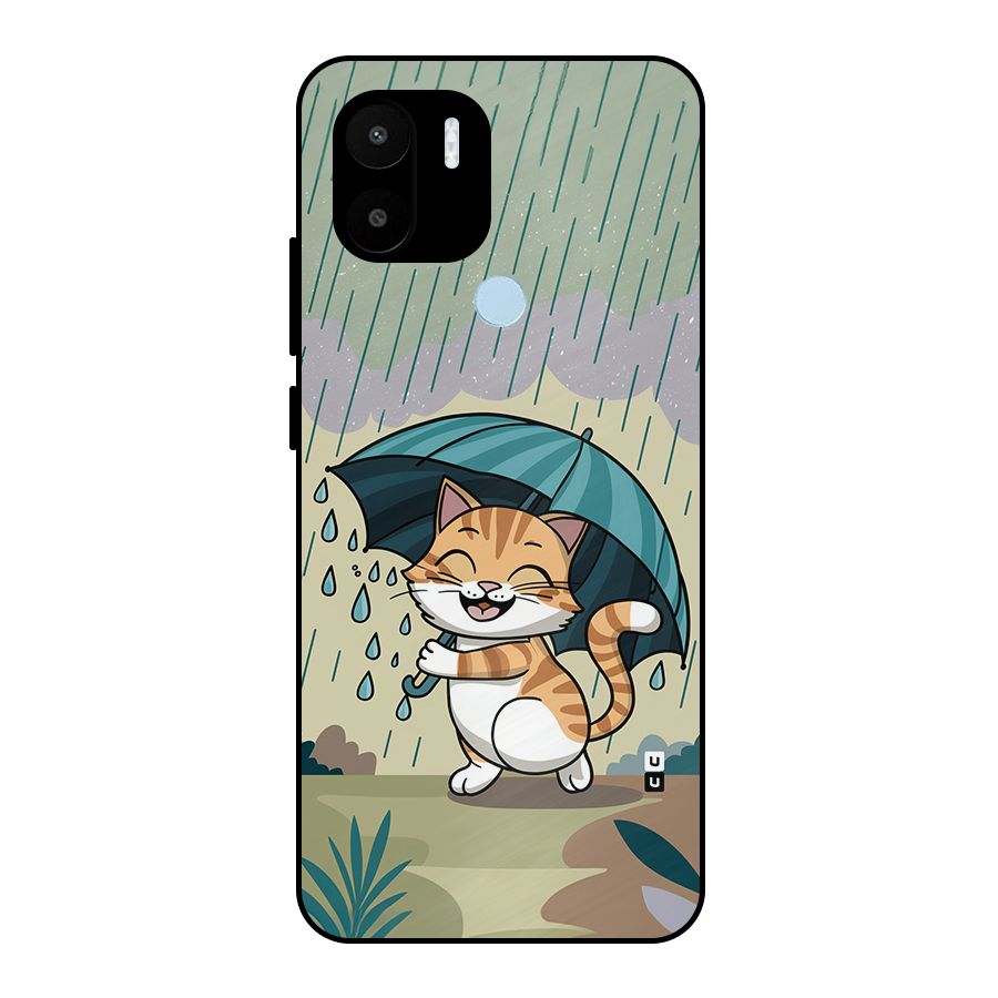 Cat In Rain Metal Back Case for Redmi A1 Plus