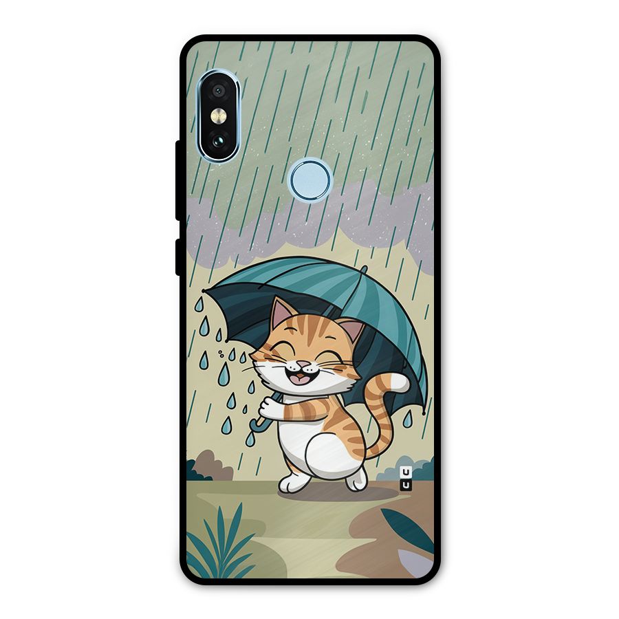 Cat In Rain Metal Back Case for Redmi Note 5 Pro