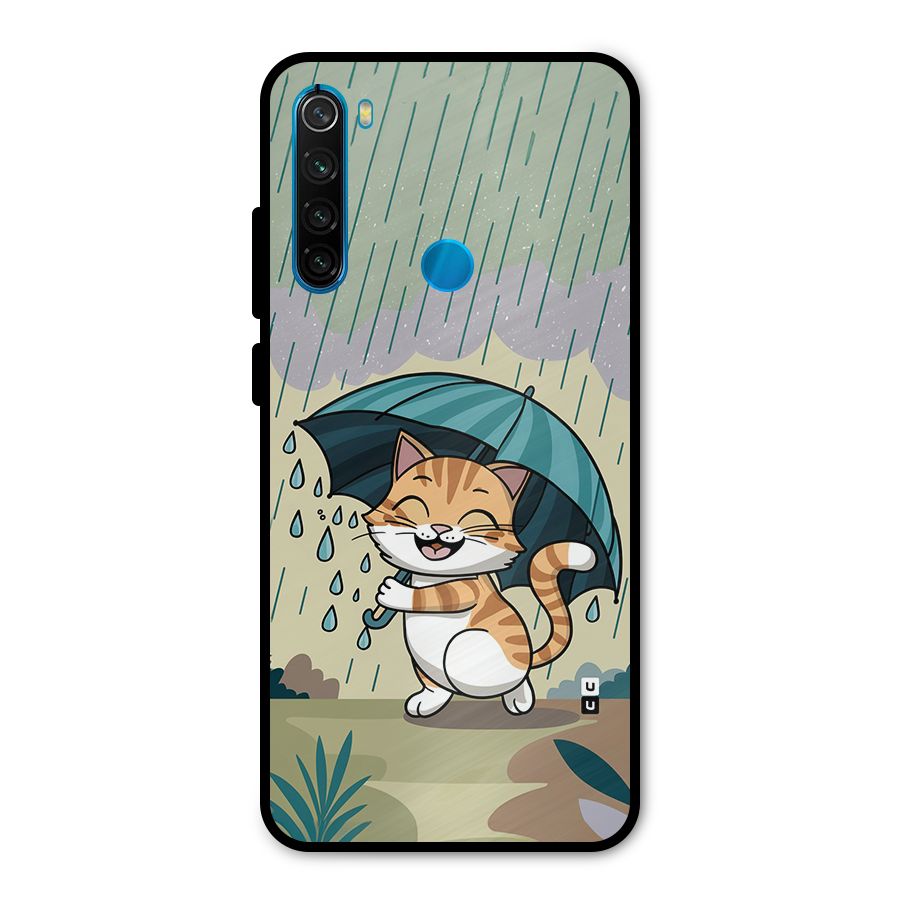 Cat In Rain Metal Back Case for Redmi Note 8