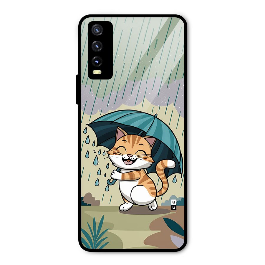 Cat In Rain Metal Back Case for Vivo Y20